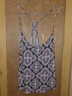 Chloe k XL rayon boho tunic flowy tank top